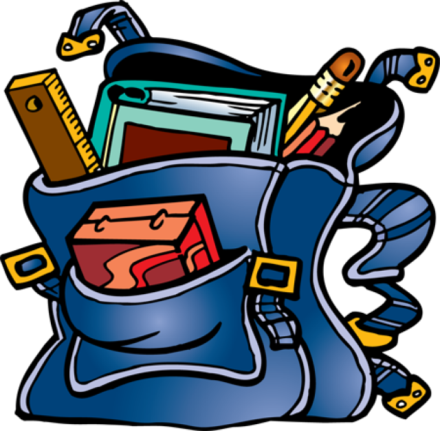 Free Book Bag Clipart Image - Book Bag Clipart - Png Download (640x627), Png Download