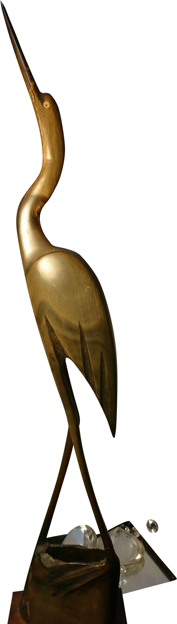 Vintage Carved Horn Heron, Unusual Horn Sculpture At - Ciconiiformes Clipart (2013x2013), Png Download