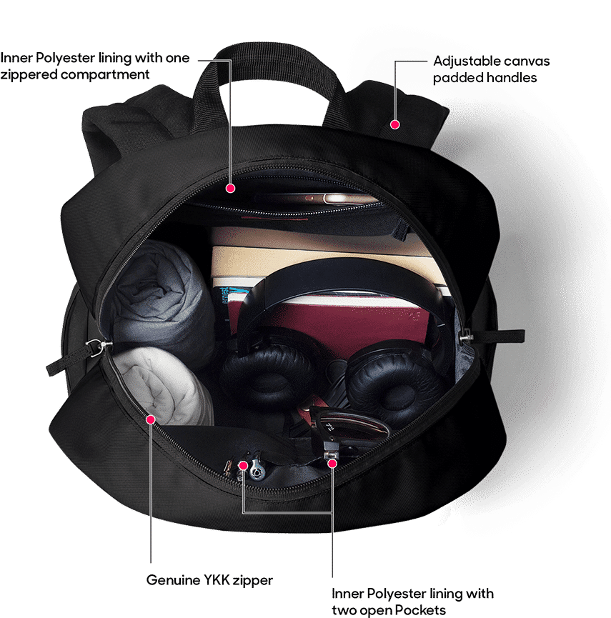 Dailyobjects Vintage Black Stripes City Compact Backpack - Comfort Clipart (900x900), Png Download