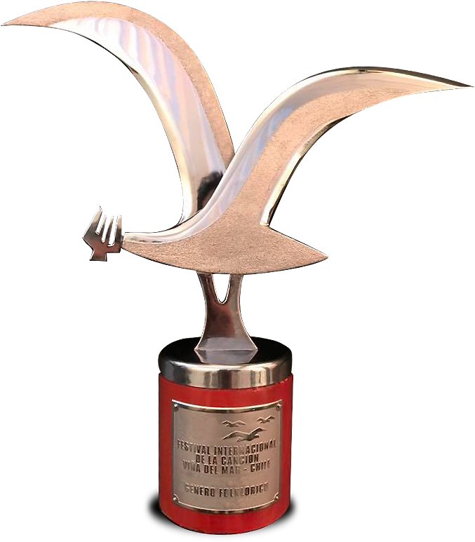 Premio Gaviota De Plata Mejor Canción Folclórica - Gaviota De Plata Png Clipart (720x832), Png Download