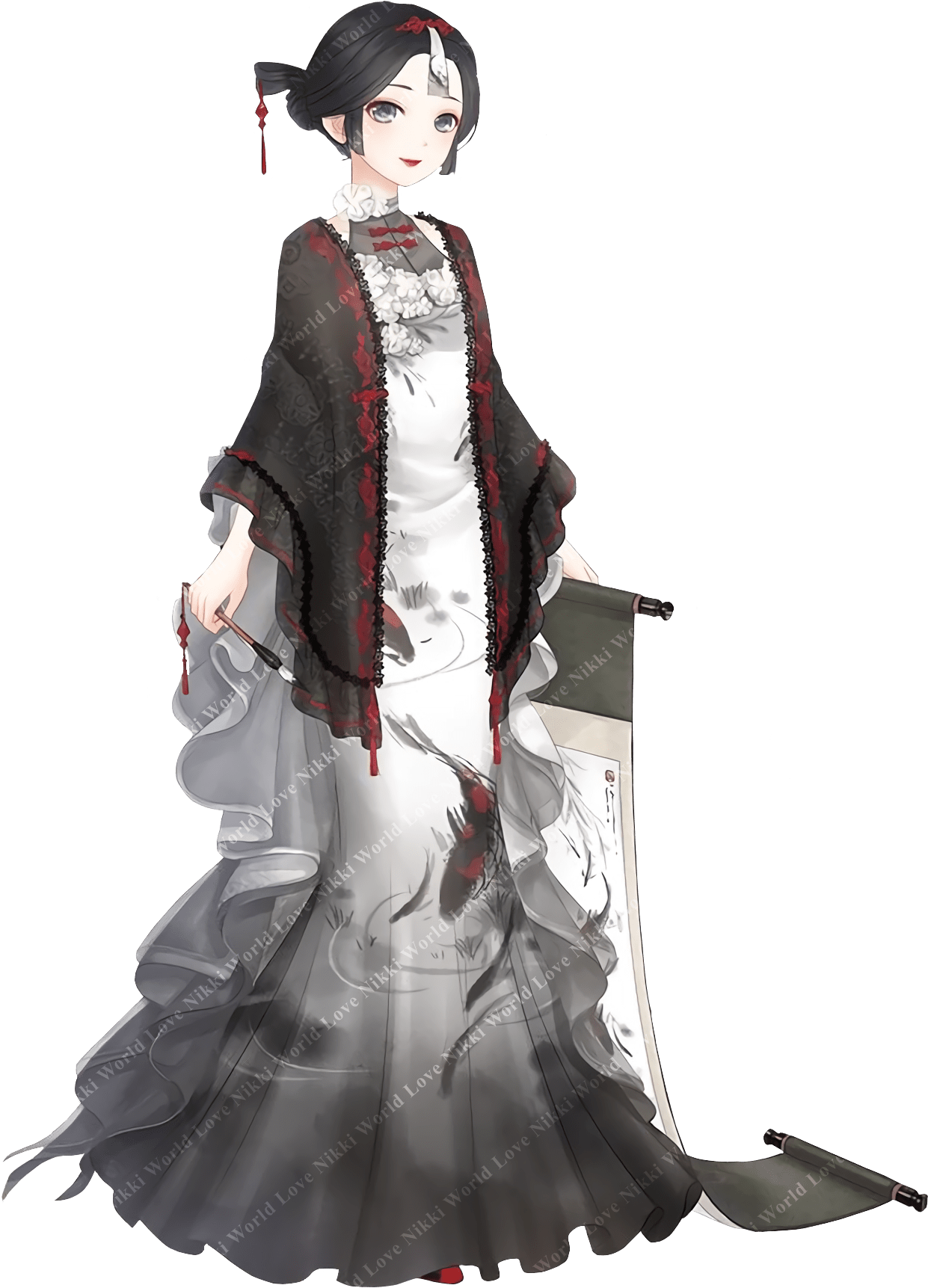 Cloud-ink Carp - Love Nikki Ink Carp Clipart (1258x1733), Png Download