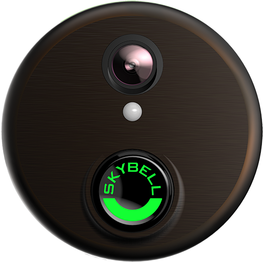 Video Doorbell Black Web - Skybell Hd Bronze Clipart (600x585), Png Download