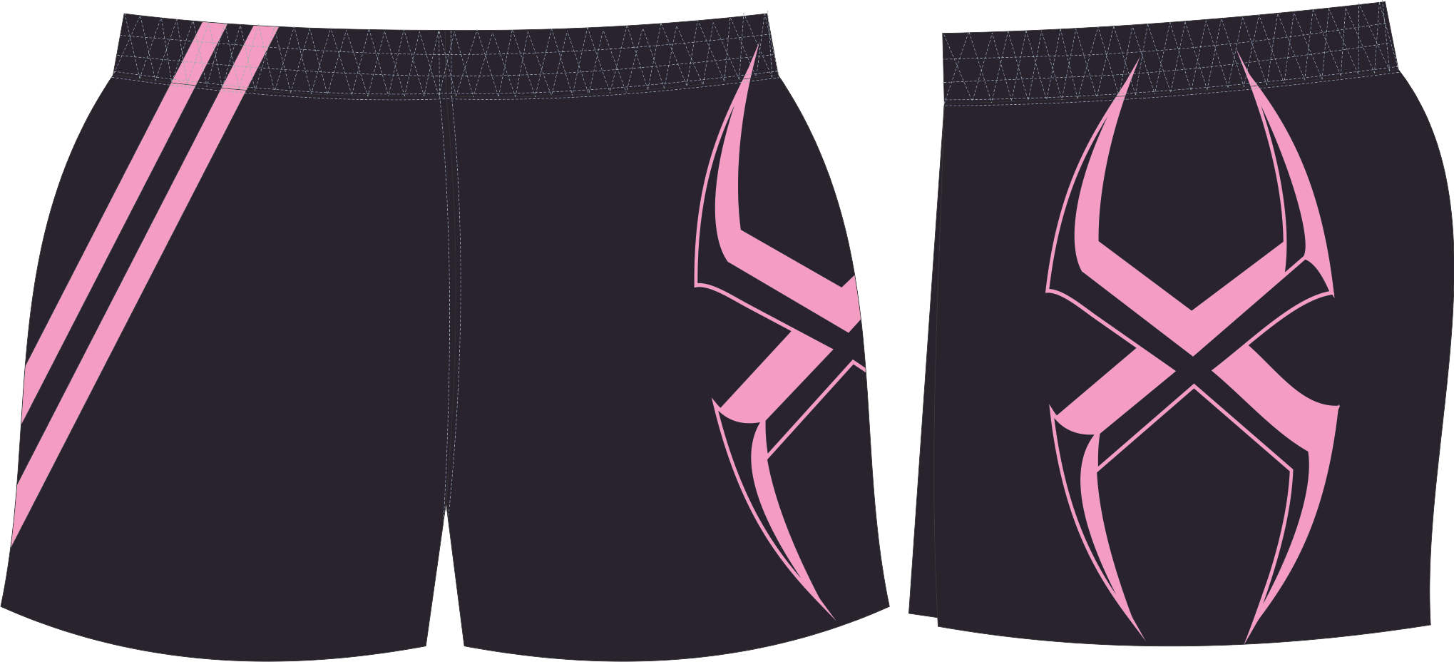 X301xst Black Pink Short - Board Short Clipart (2039x928), Png Download