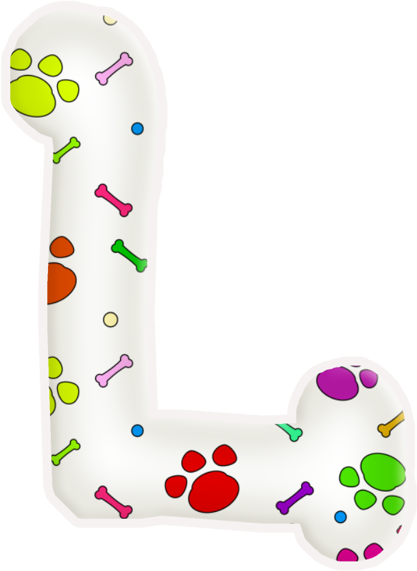Alfabeto De Huellas De Perritos Clipart (642x862), Png Download