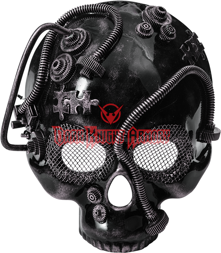 Skull Mask Png - Black And Gray Mens Masquerade Mask Clipart (745x851), Png Download