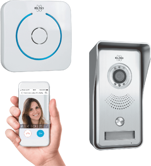 Video Ip Door Intercom System With App And Wireless - Wifi Deurbel Clipart (700x700), Png Download