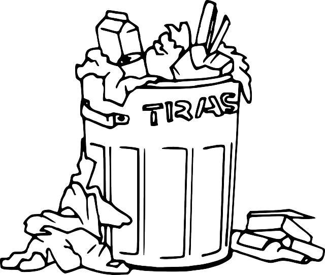 Trash Clipart Black And White - Png Download (640x541), Png Download