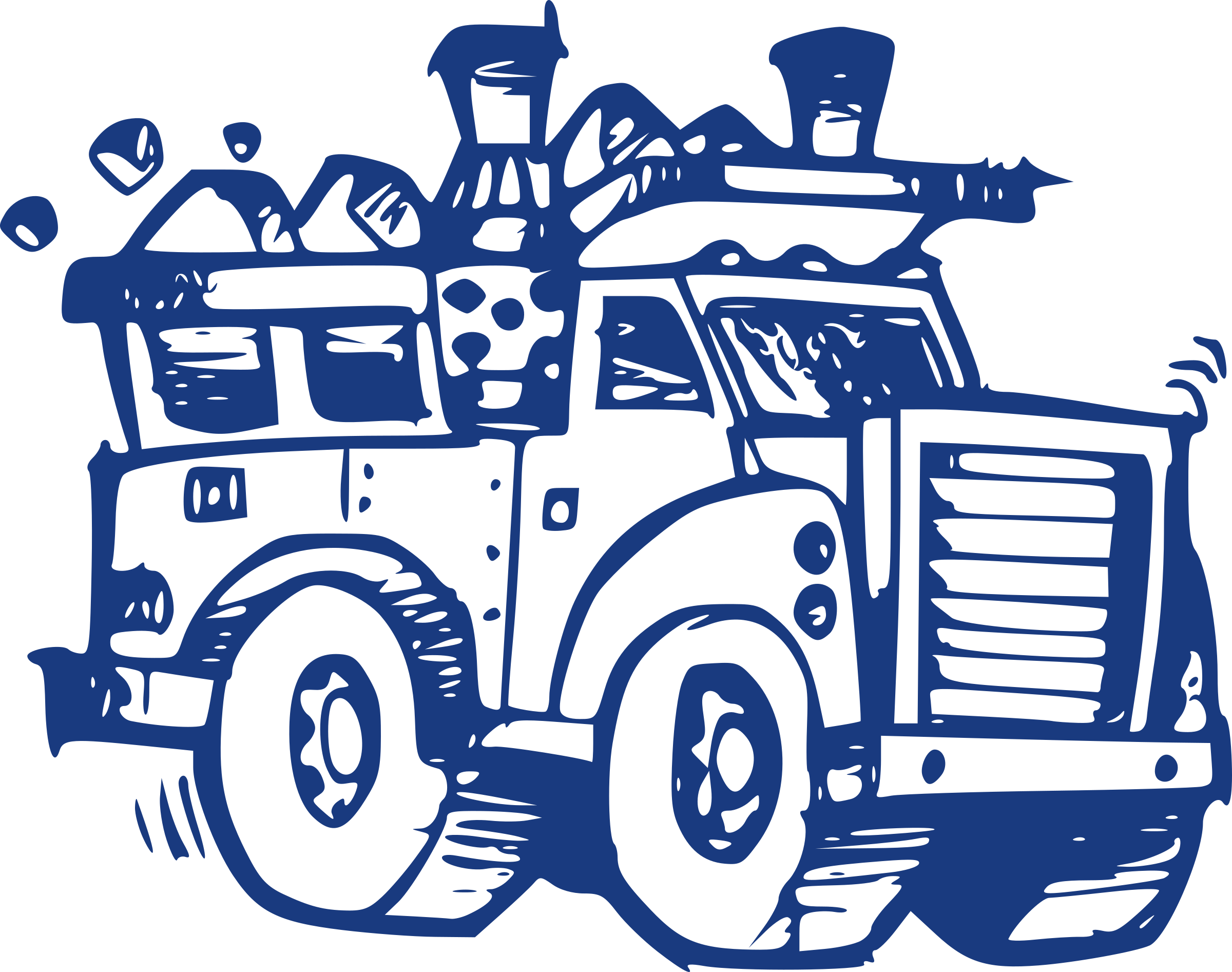 Trash Clipart Blue - Clipart Garbage Car Garbage Truck - Png Download (2400x1893), Png Download