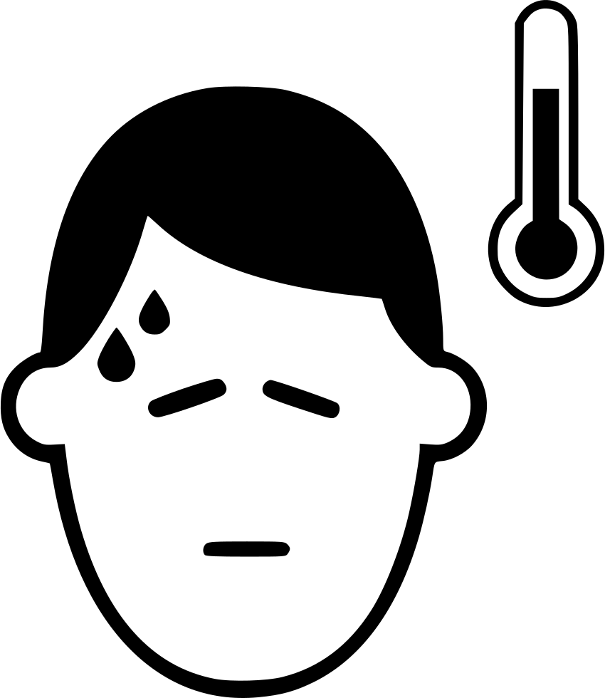 Png File Svg - Fever Black And White Clipart (850x980), Png Download
