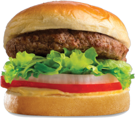 Hamburguesa Sencilla - Cheeseburger Clipart (614x614), Png Download