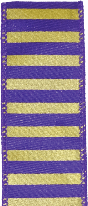 #9 Wired Spirit Stripe Ribbon Purple/gold 10 Yd - Zebra Crossing Clipart (800x800), Png Download