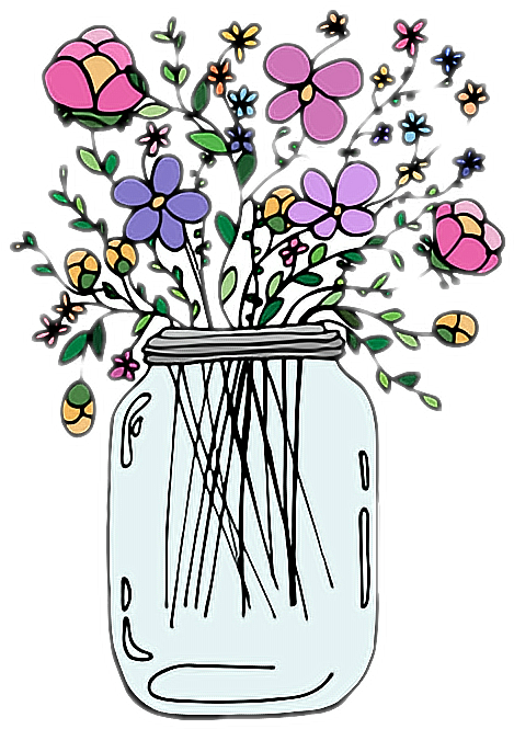 Florero Png Png Download Mason Jar Flower Clip Art Transparent Png Large Size Png Image Pikpng