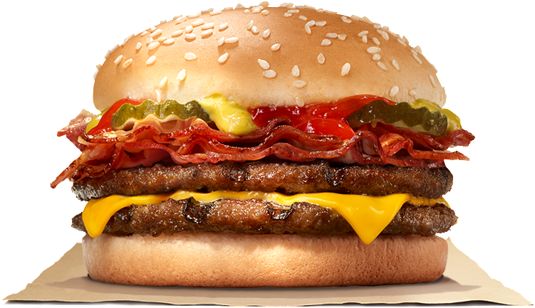 Image - Cheeseburger Duplo Com Bacon Clipart (800x800), Png Download