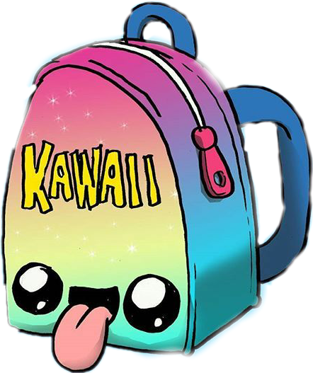 #kawaii #cute #mochila - Kawaii Cool Clipart (442x527), Png Download