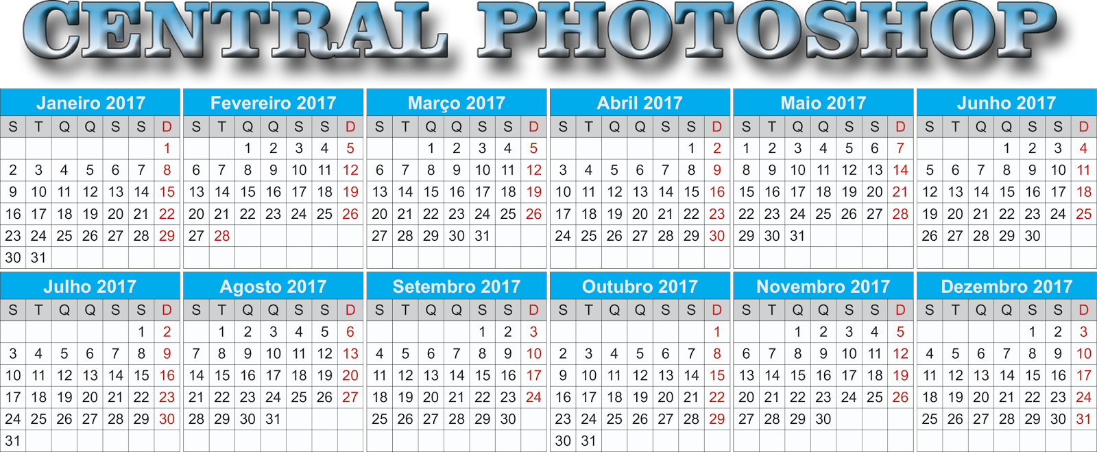 Calendário 2017 Psd,png,cdr E Pdf - Blank 2011 Calendar Clipart (1600x659), Png Download