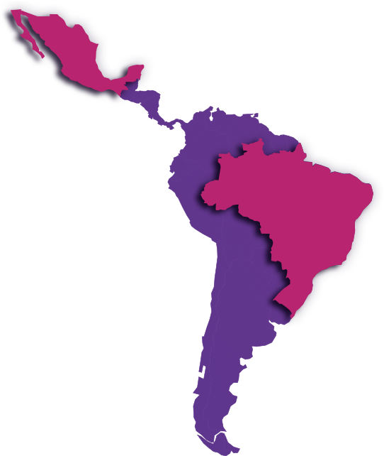 Latin America Map Clipart , Png Download - Black Map Of Latin America Transparent Png (542x642), Png Download