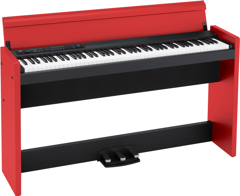 Korg Lp-380 Digital Piano - Red Piano Png Clipart (1200x675), Png Download