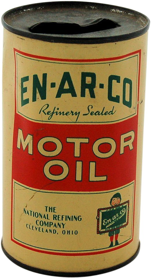 Advertising Tin Coin Bank En Ar Co Motor Oil Can Refinery - Box Clipart (956x956), Png Download