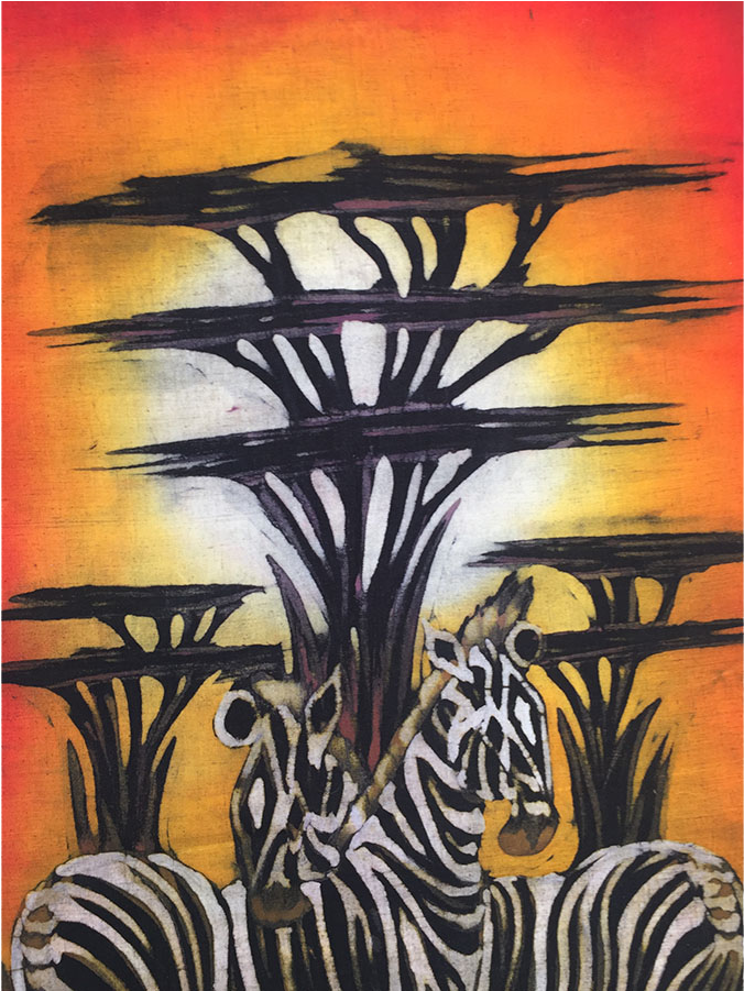 Wall Fresh African Wall Art Canvas Wax Painting Chicafric Clipart (900x900), Png Download