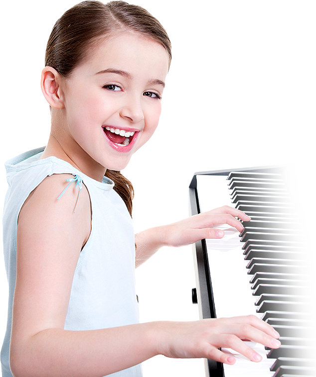 Girl-piano - Music Clipart (634x758), Png Download