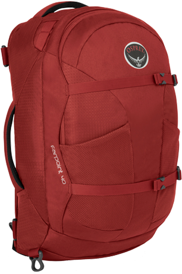 Mochila De Viaje - Osprey Farpoint 40 Red Clipart (600x600), Png Download