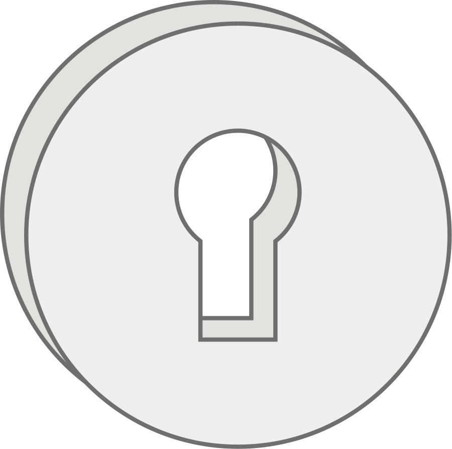 Lock Png - Keyhole Clipart Black And White Transparent Png (900x894), Png Download