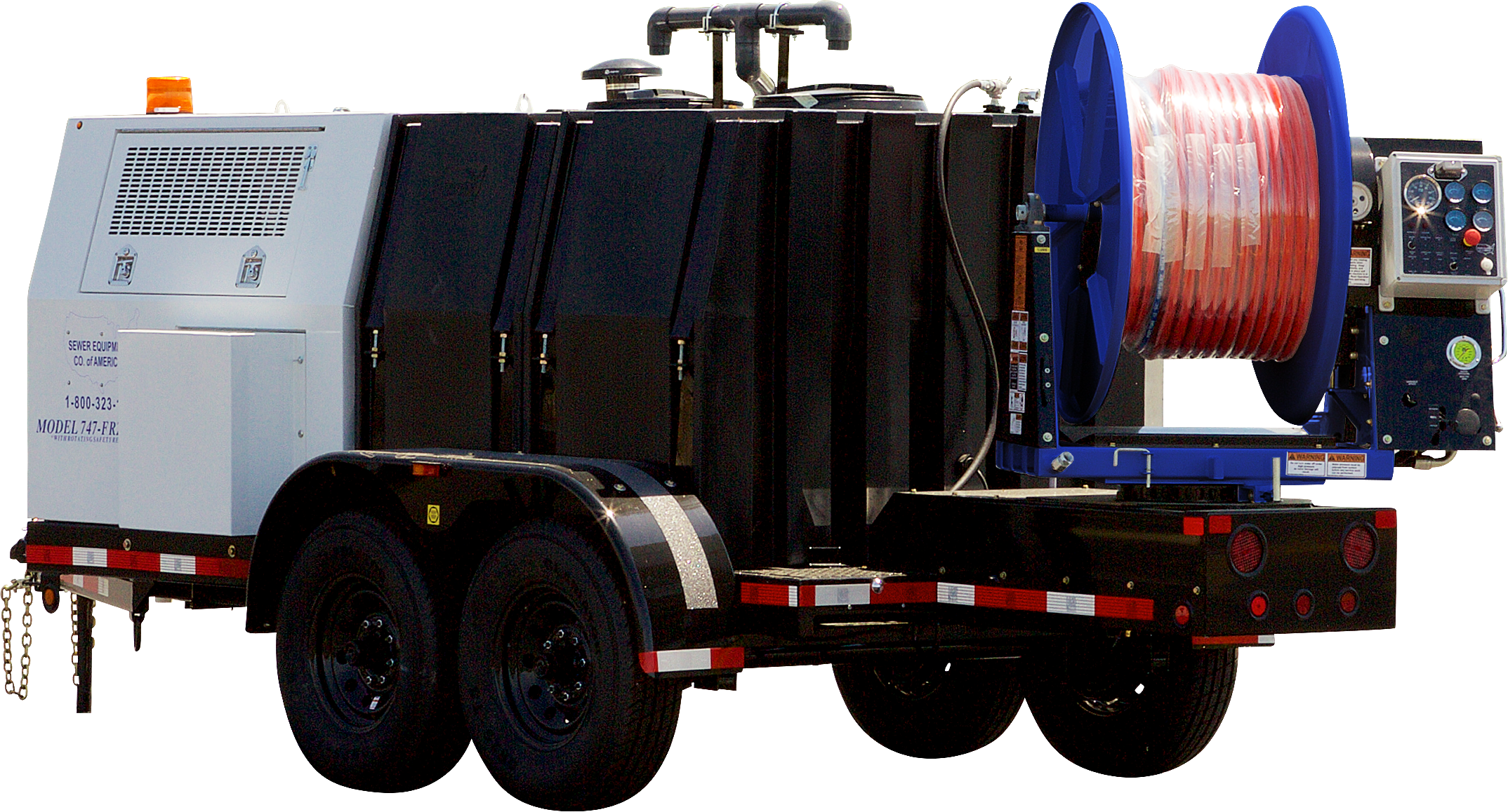 Sewer Equipment 747 - Trailer Truck Clipart (2148x1158), Png Download