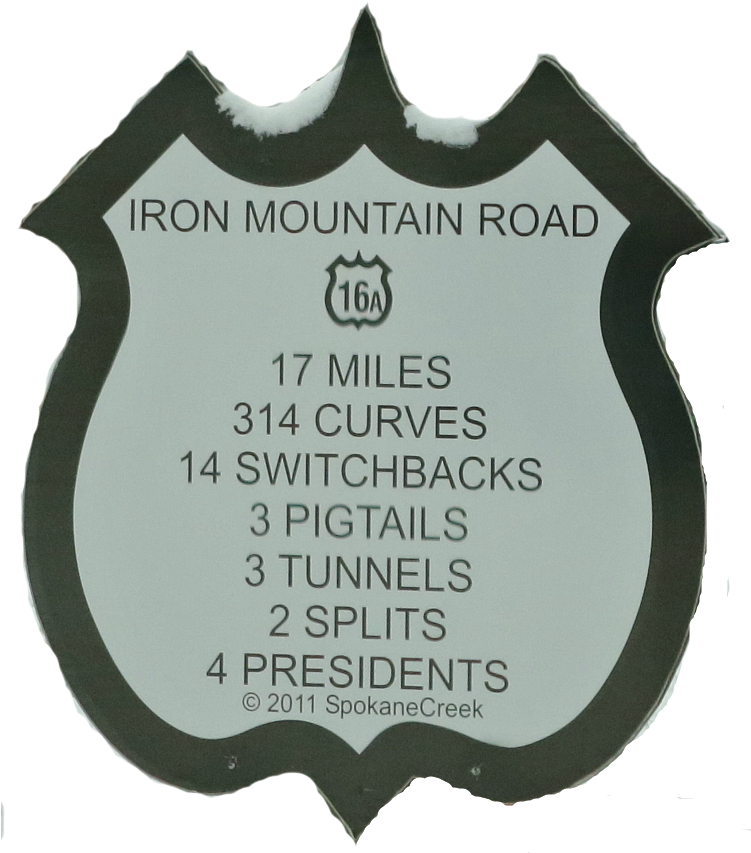 Unfortunately, The Low Cloud Deck Prevented Us From - Iron Mountain Road South Dakota Sign Clipart (750x873), Png Download