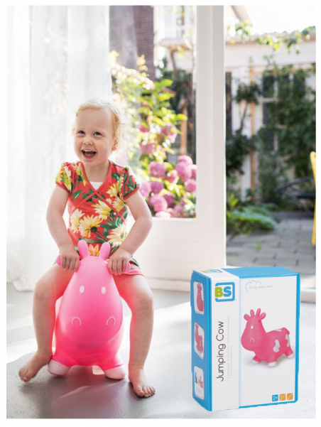 Bs Toys, Jumping Cow, Hop Hop Pink Cow, 2 Years, 1pcs - Pink Clipart (800x600), Png Download