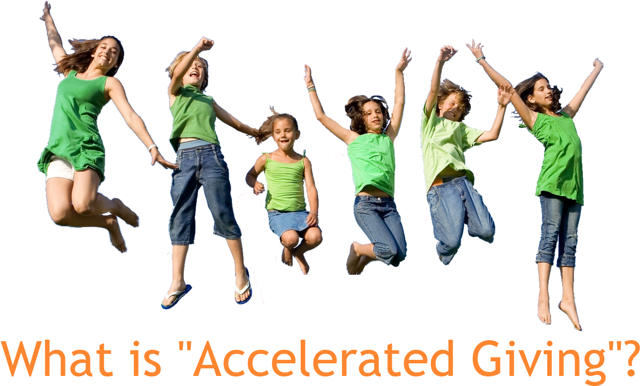 Accelerated Giving Is A Program Developed Exclusively - Happy Kids Clipart (1500x900), Png Download