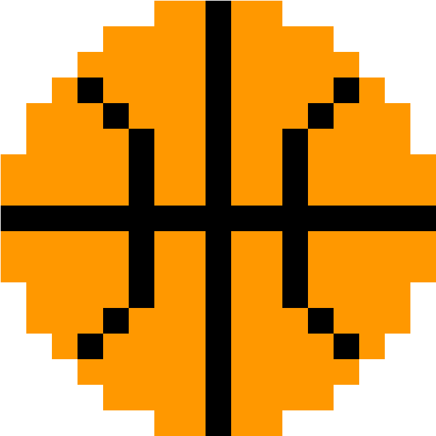 Balon De Baloncesto - Pixel Basketball Clipart (1184x1184), Png Download