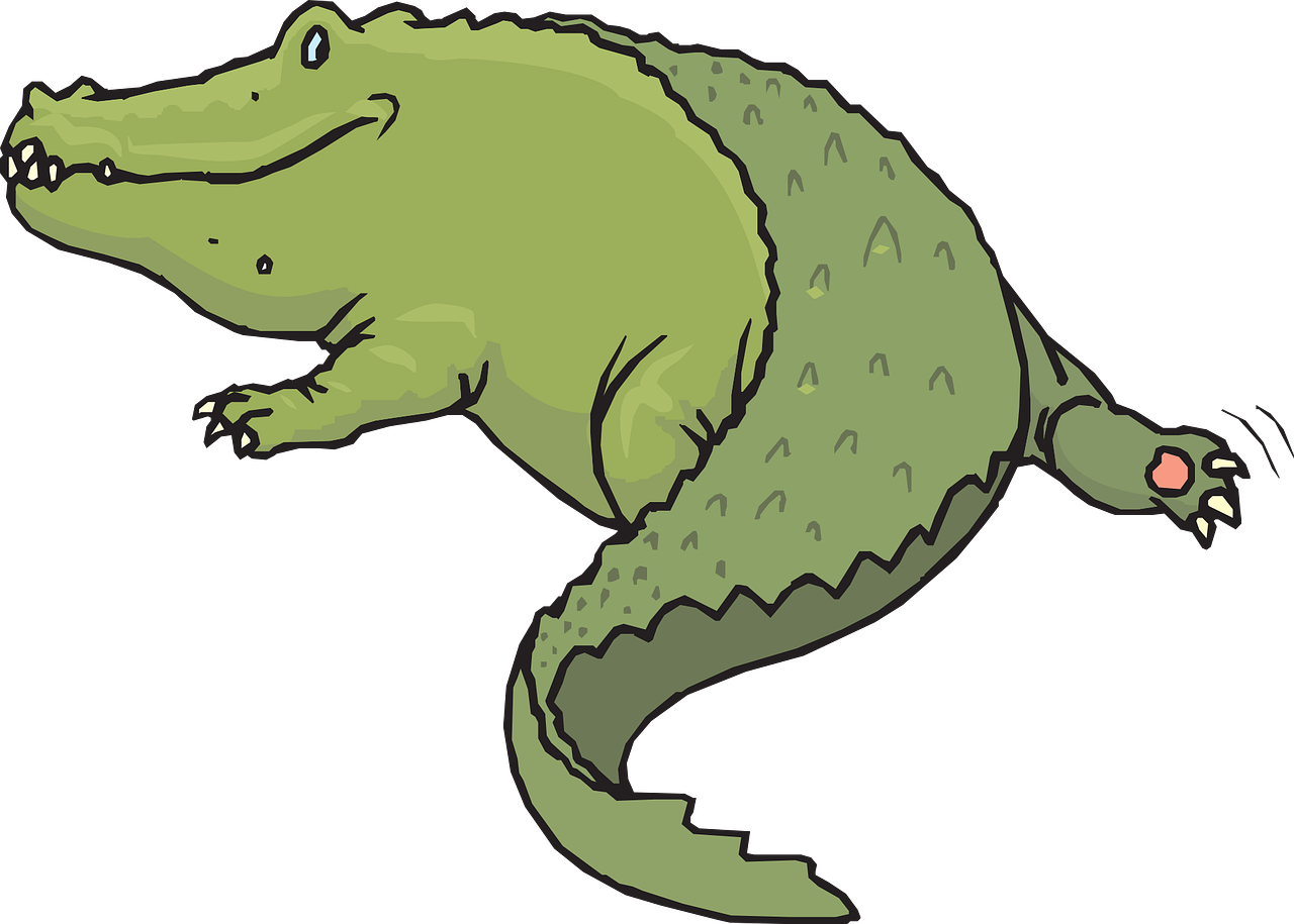 Cocodrilo1 - Alligator Tail Clipart - Png Download (1280x915), Png Download