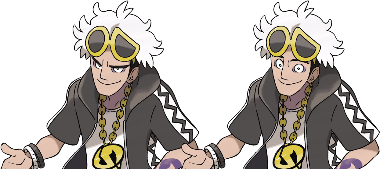 Oc Imageya Bad Boy Guzma Vs Ya Good Boy Guzma - Guzma Pokemon Clipart (1245x555), Png Download