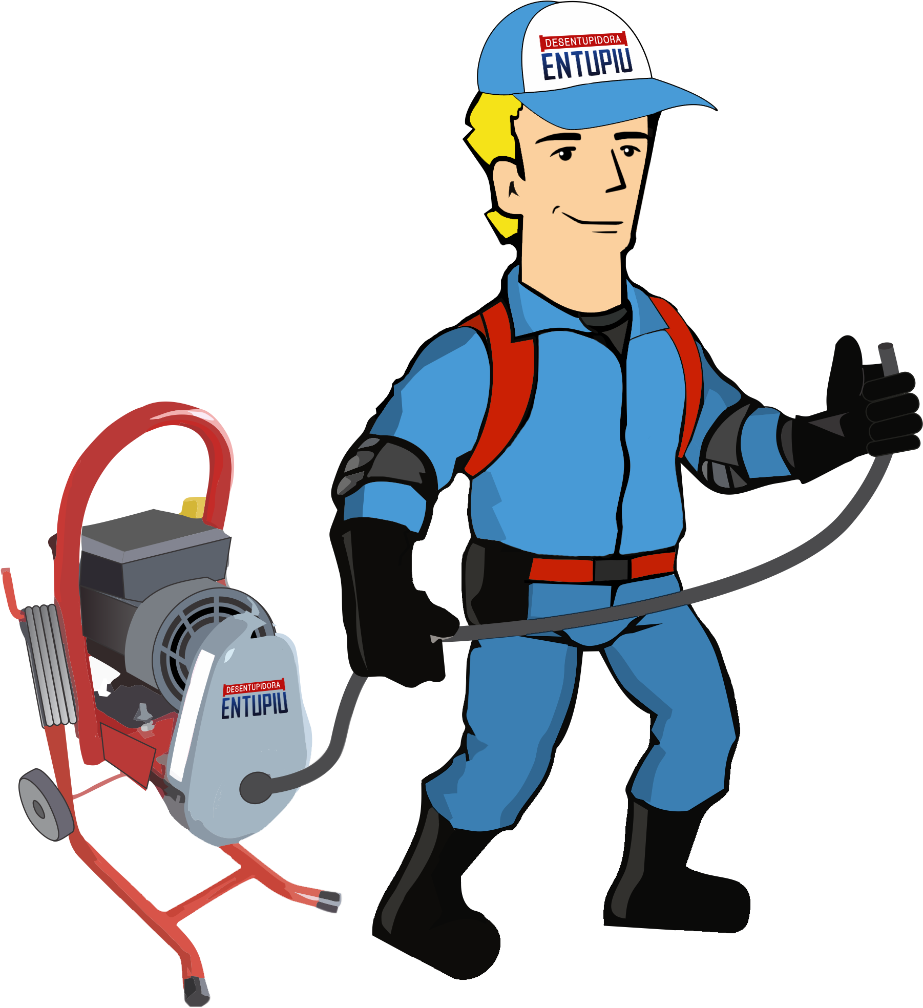 Sobre - Bonecos De Limpeza De Caixas D Água Clipart (1878x2039), Png Download