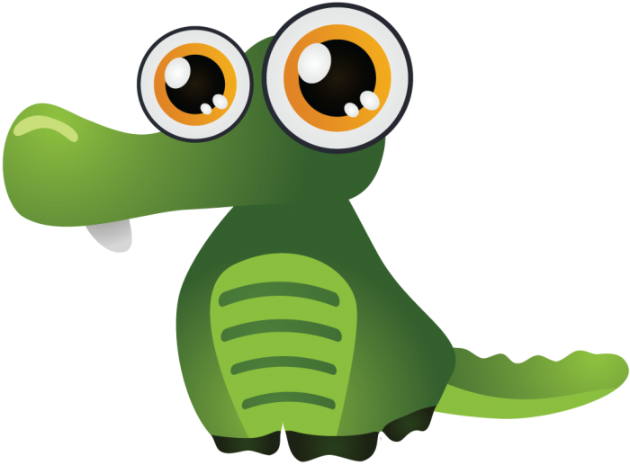 Stickers Crocodile Pour Enfants - Cartoon Wild Animals Clipart (700x517), Png Download