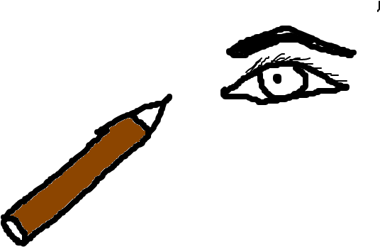 Lápis De Olho Clipart (1020x608), Png Download