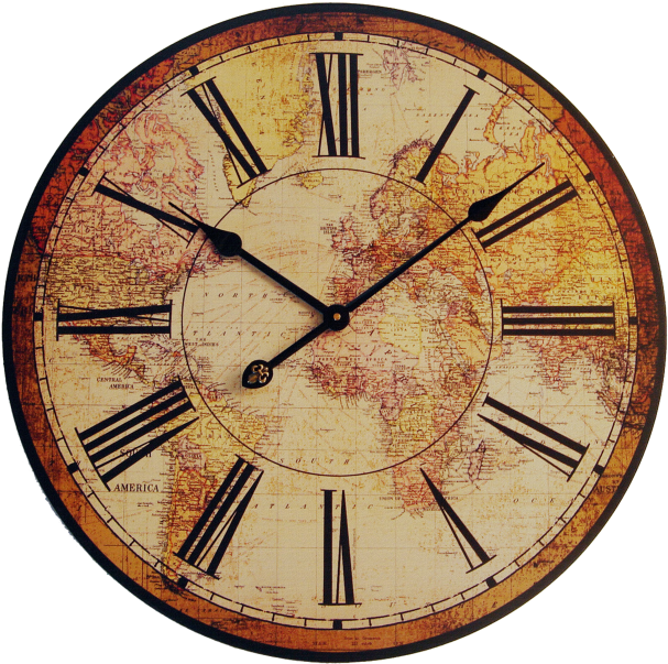 Vintage Style Clocks - Clock Antique Clipart (866x650), Png Download