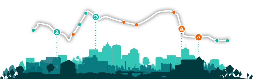 City-overlay Clipart (1000x313), Png Download