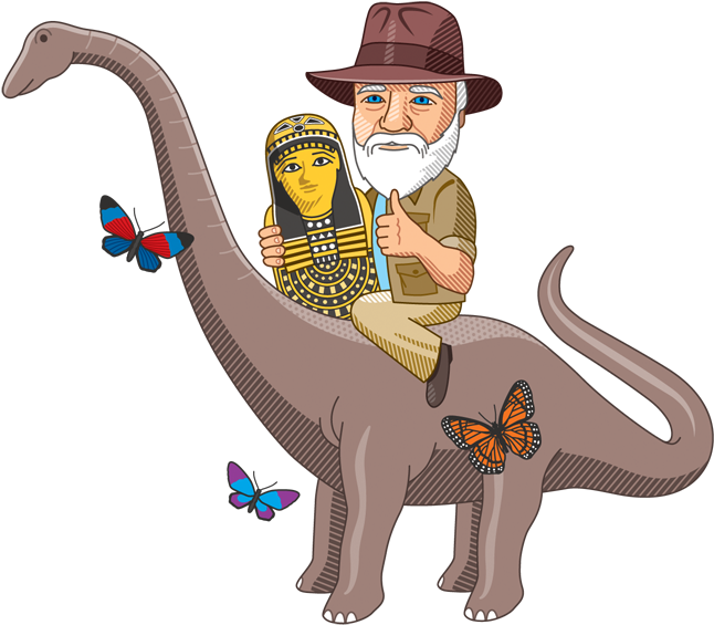 Dippy The Dinosaur - Cartoon Clipart (677x582), Png Download