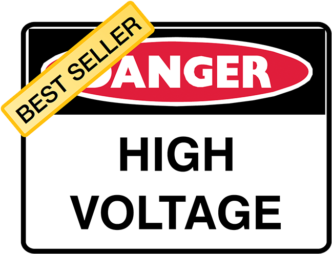 Brady Danger Sign Range High Voltage - Danger Signs Clipart (800x800), Png Download