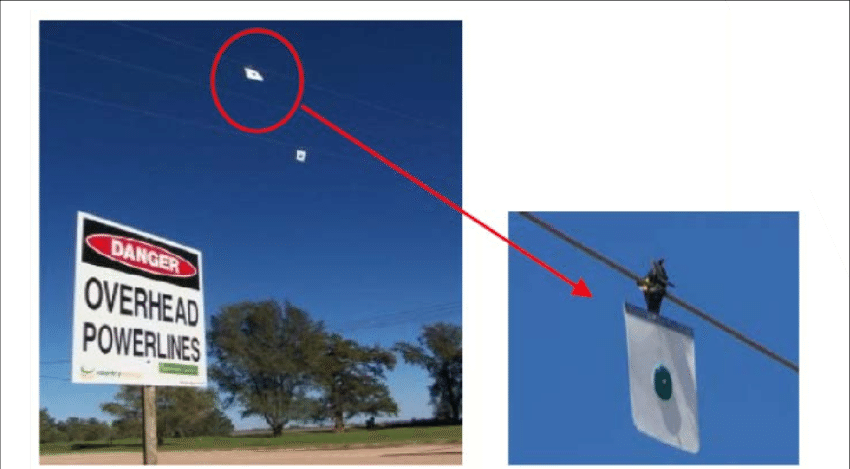 A And B High Voltage Line Markers - Billboard Clipart (850x469), Png Download