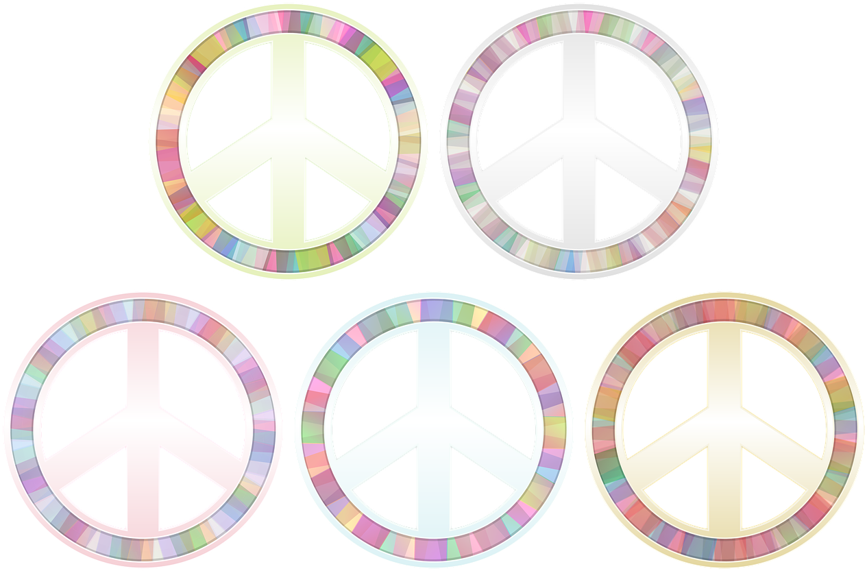 Peace Symbol Pastels Sign Png Image - Peace Symbols Clipart (1280x858), Png Download