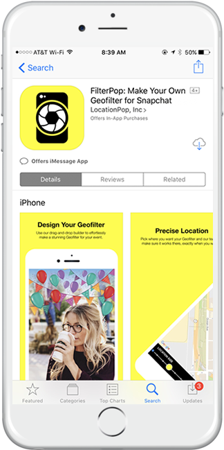 Design Your Geofilter In Filterpop - Smartphone Clipart (740x740), Png Download