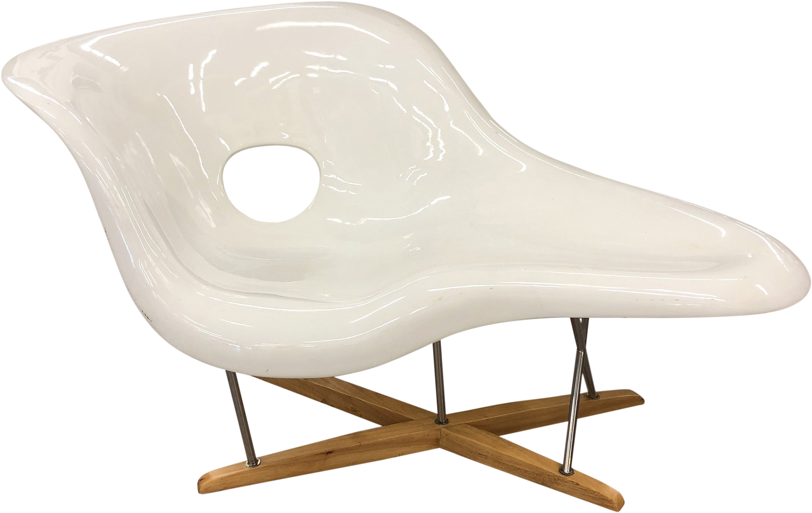 Original Charles Eames La Chaise From Decaso Vintage - Chair Clipart (2738x1730), Png Download