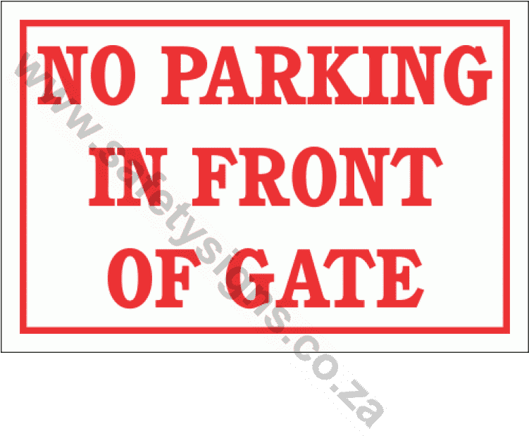 No Parking In Front Of Gate Sign - Indemnity Safety Sign Clipart (750x750), Png Download