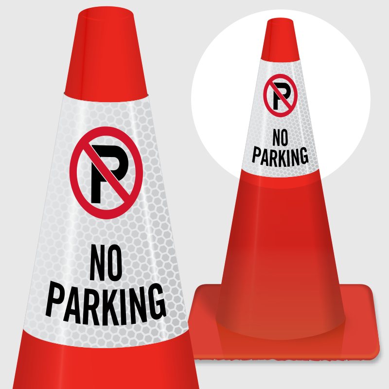 No Parking On Sidewalk Signs No Parking Cone Signs Clipart Large