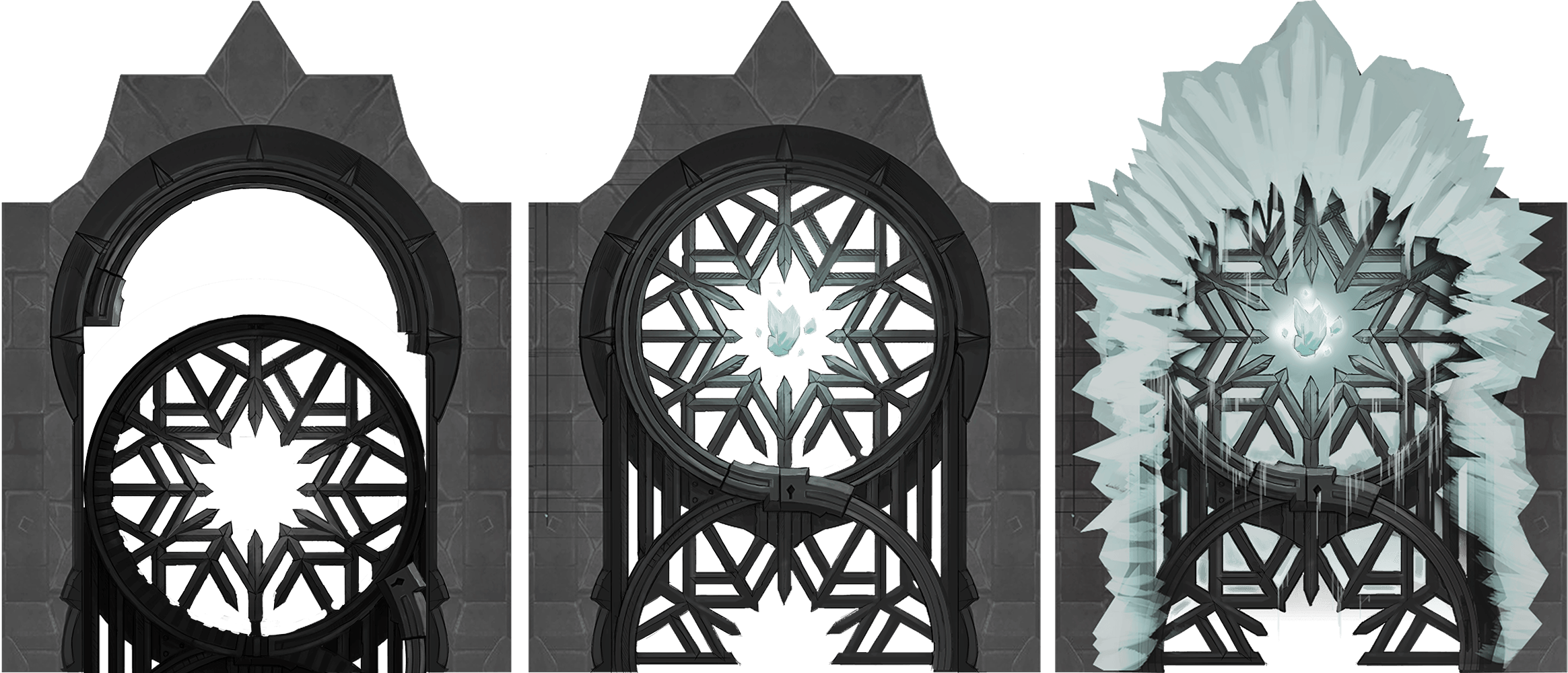 The Glacial Door Is One Of The Toughest Doors In The - Magic Door Game Clipart (2329x1000), Png Download
