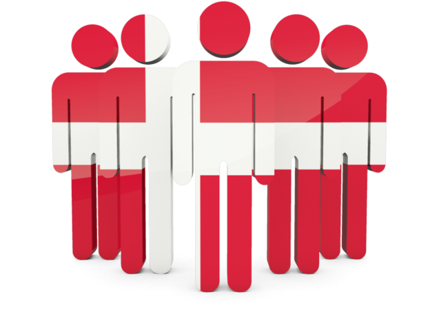 Illustration Of Flag Of Denmark - Brazil Flag With People Clipart (640x480), Png Download