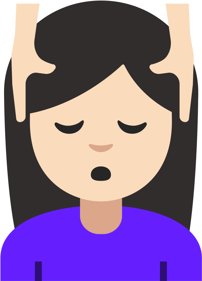 Emoji U1f486 1f3fb - Cartoon Clipart (1024x1024), Png Download