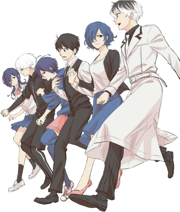 Awww - Touken Tokyo Ghoul Fanart Clipart (600x698), Png Download